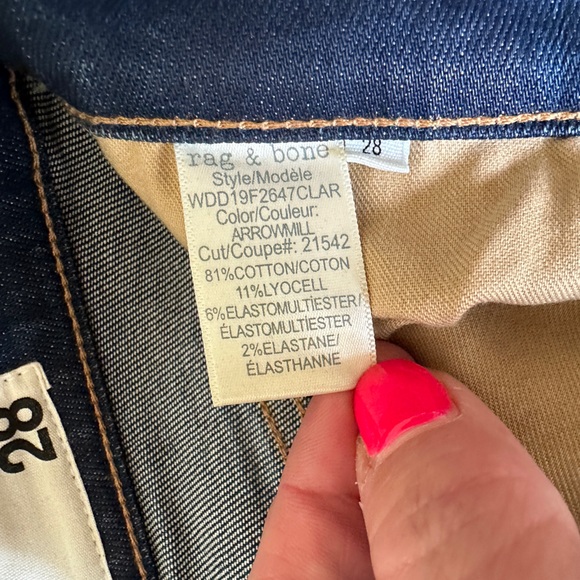 Rag & Bone Nina High Rise Ankle Cigarette in Arrowmill - 28 - Picture 6 of 8